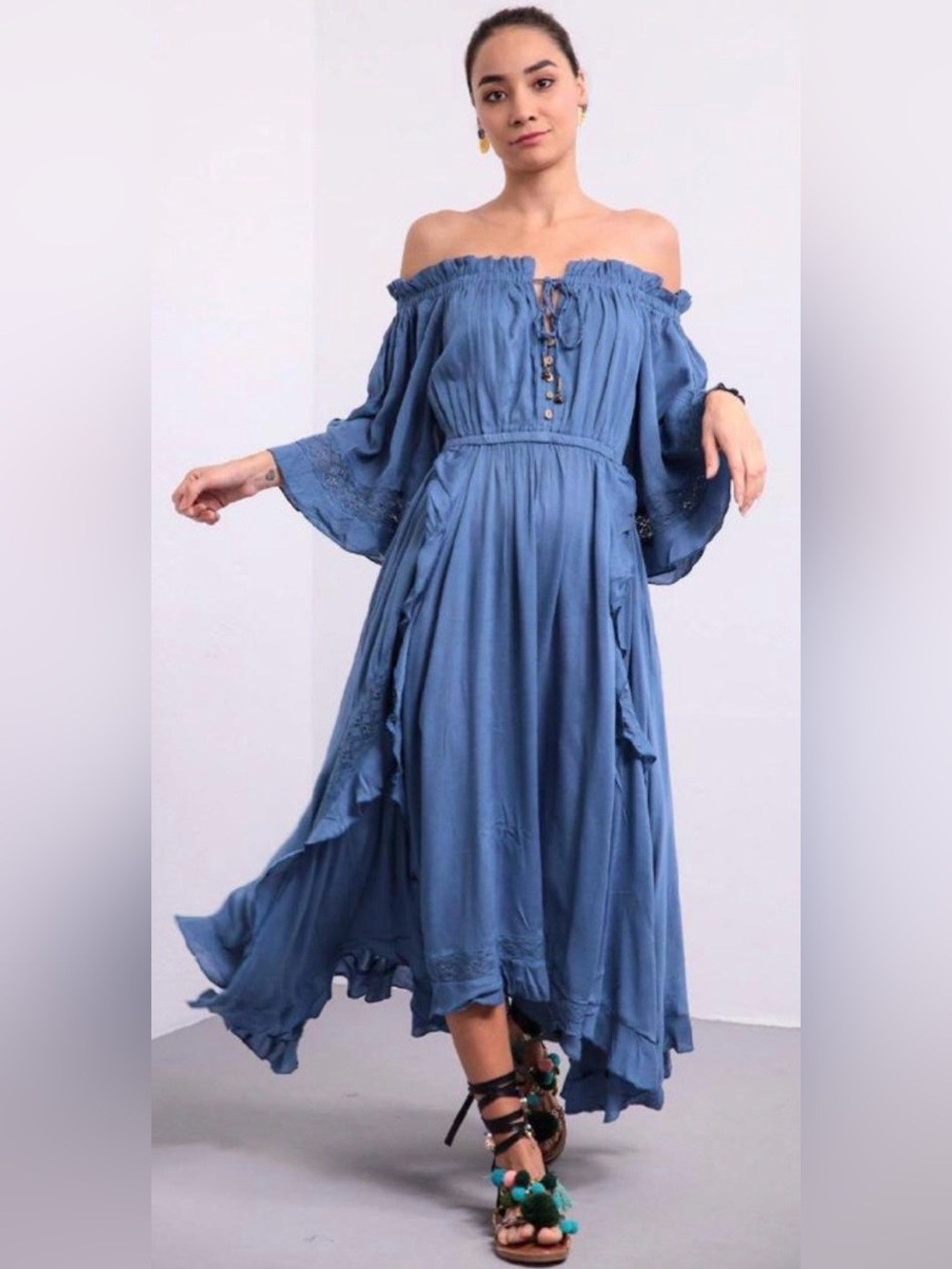 Free People Beach Bliss Maxi Dress in Coral Sz Small NWT!